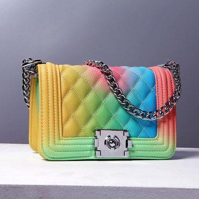 Cross-Body Rainbow Purse Handbag