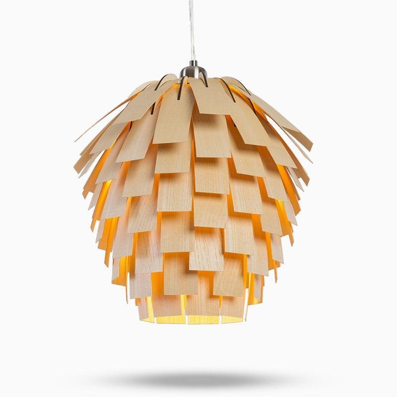 ArtichokeCharm – Rustic hanging lamp in wood