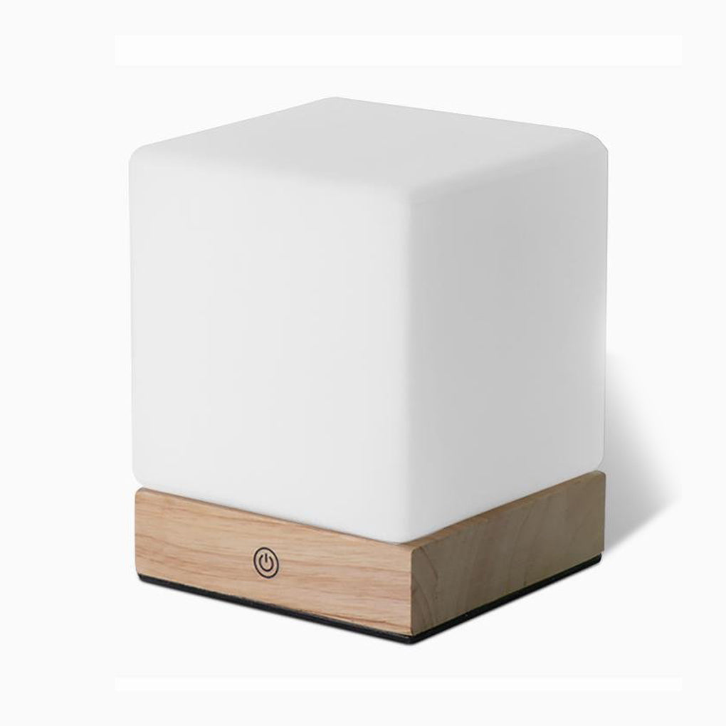 GloedCube - Lampada da tavolo a LED senza fili, alimentata a batteria per illuminazione da scrivania nordica