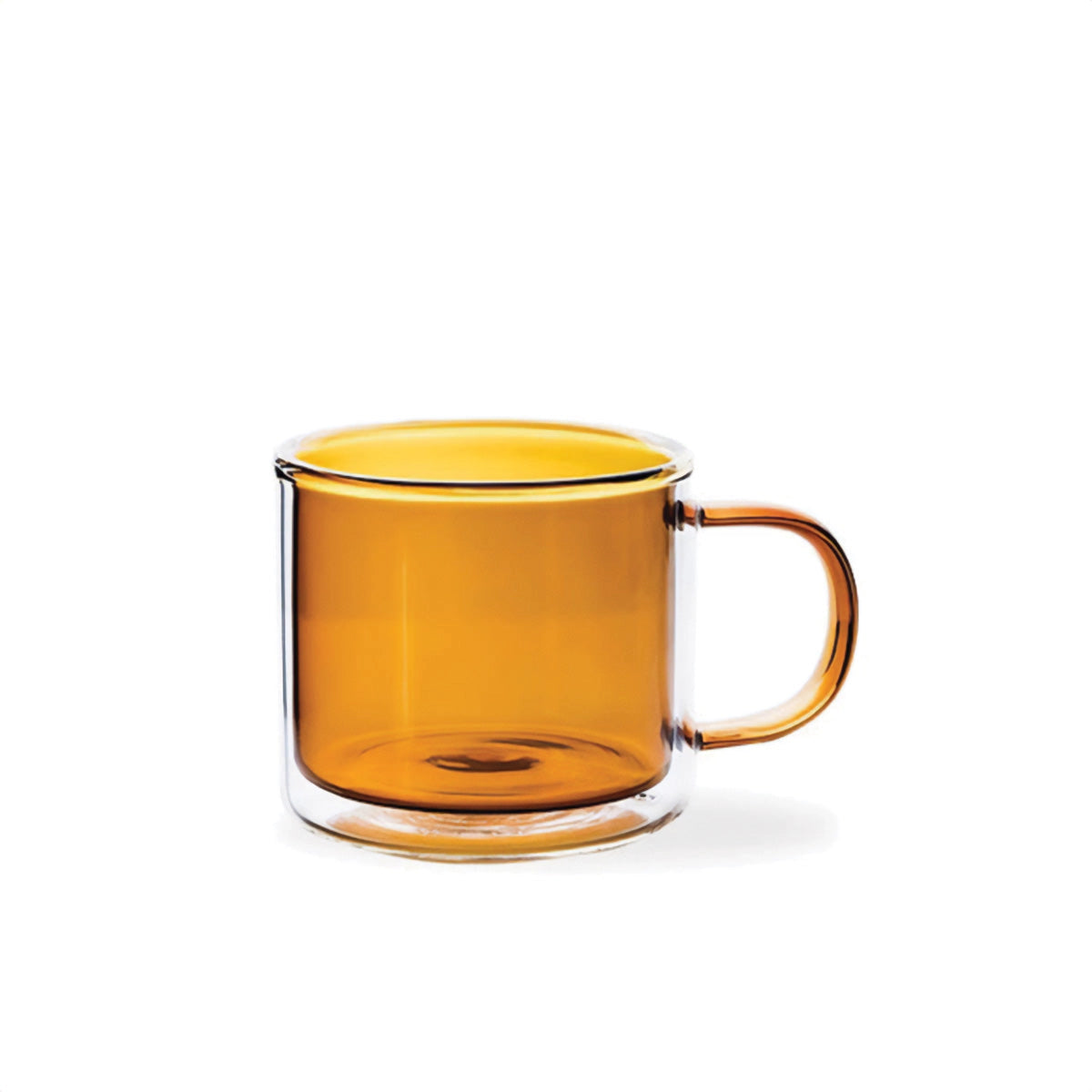 Amber Glass Mug - Holdbar, Varmeresistent Kaffe- og Te-kopp