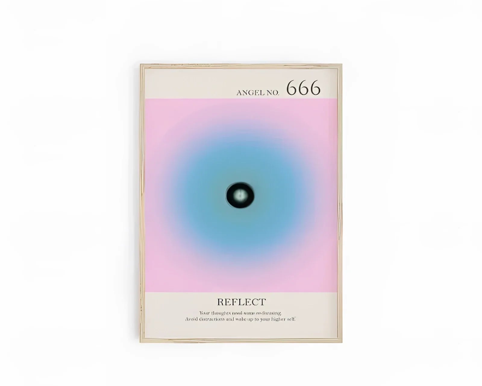 Angel Number 666 Poster: Spiritual Awakening & Meditation Decor