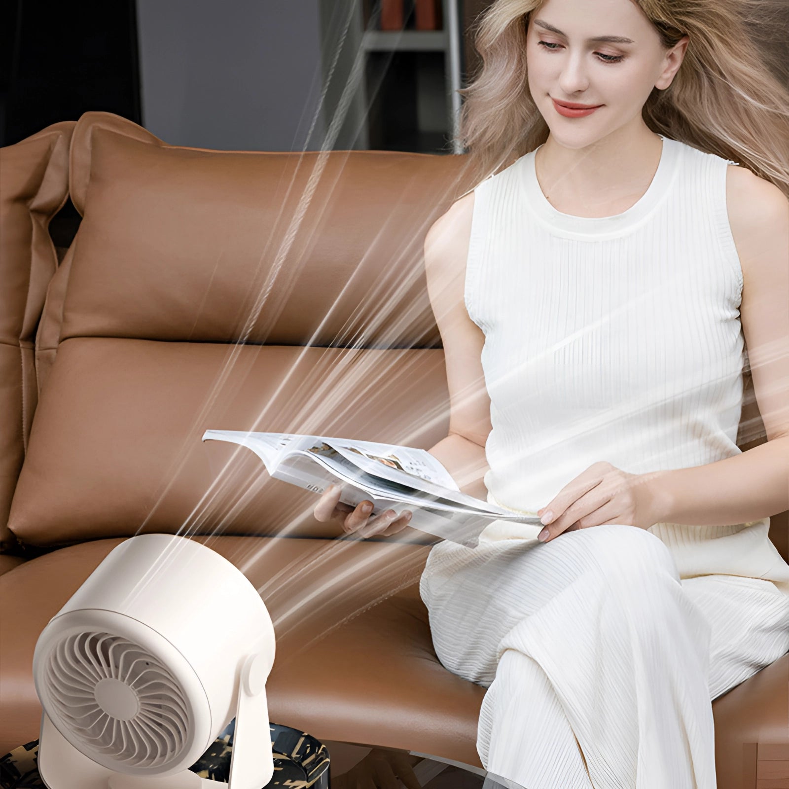 Bladeless Turbo Fan: Compact, Energy-Efficient with LED Display