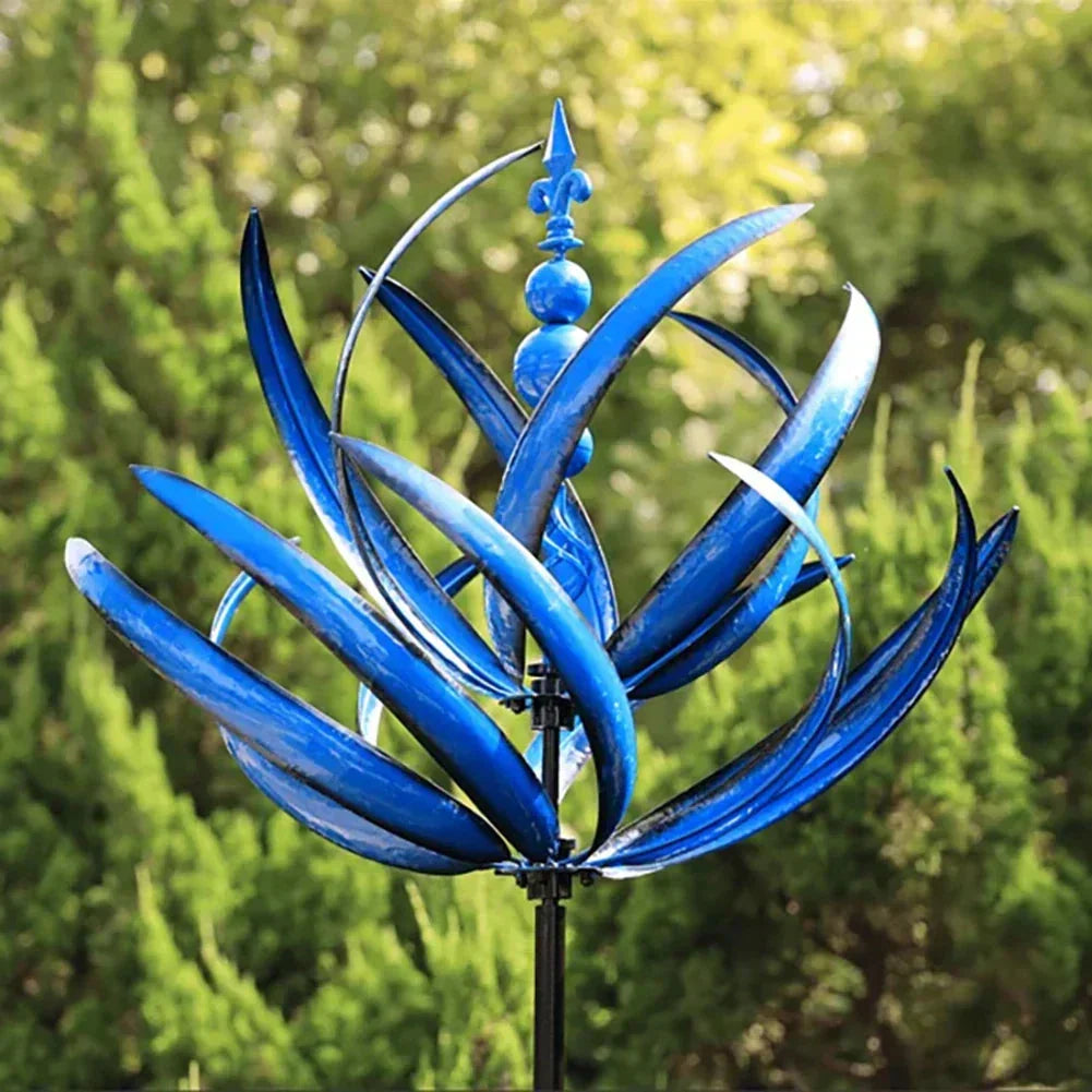 Large Red Metal Lotus Sculpture - Durable Outdoor Garden Art