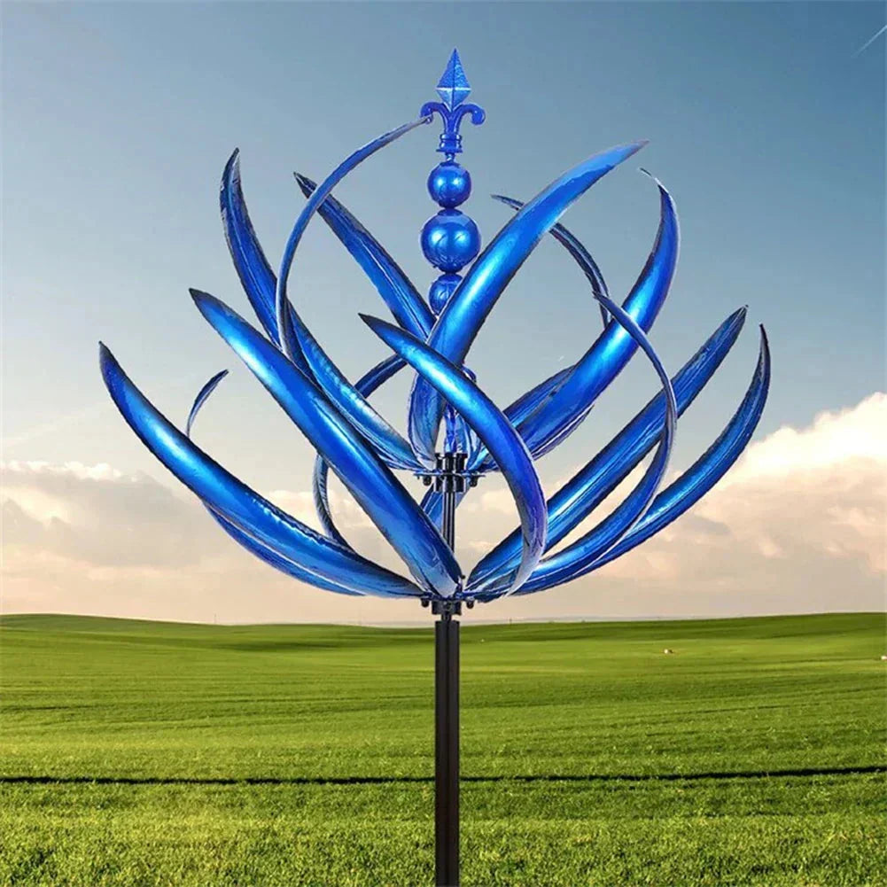 Sculptură Mare Roșie din Metal Lotus - Artă de Grădină Durabilă pentru Exterior