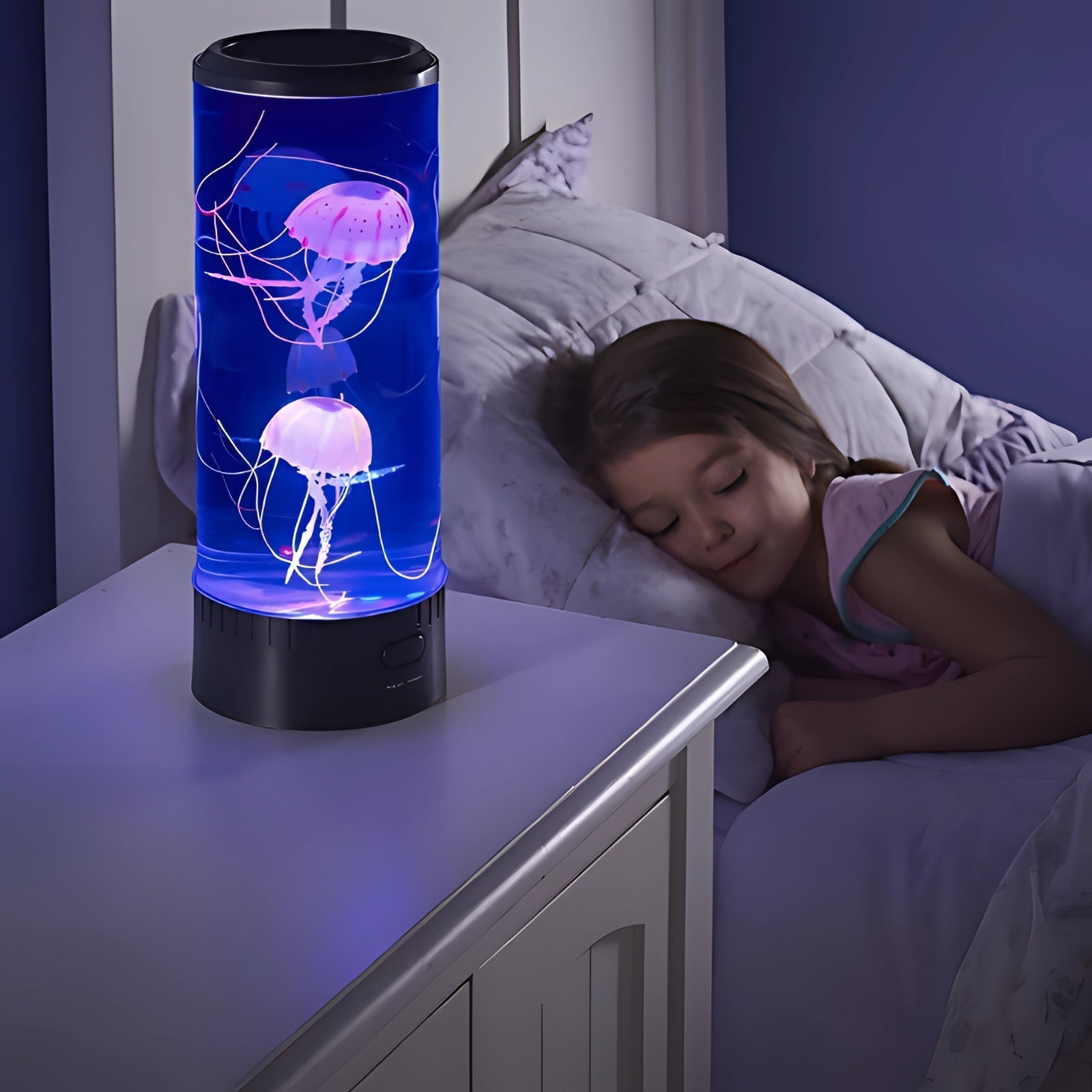 LED Jellyfish Lamp - USB Aquarium Night Light & Mood Lighting