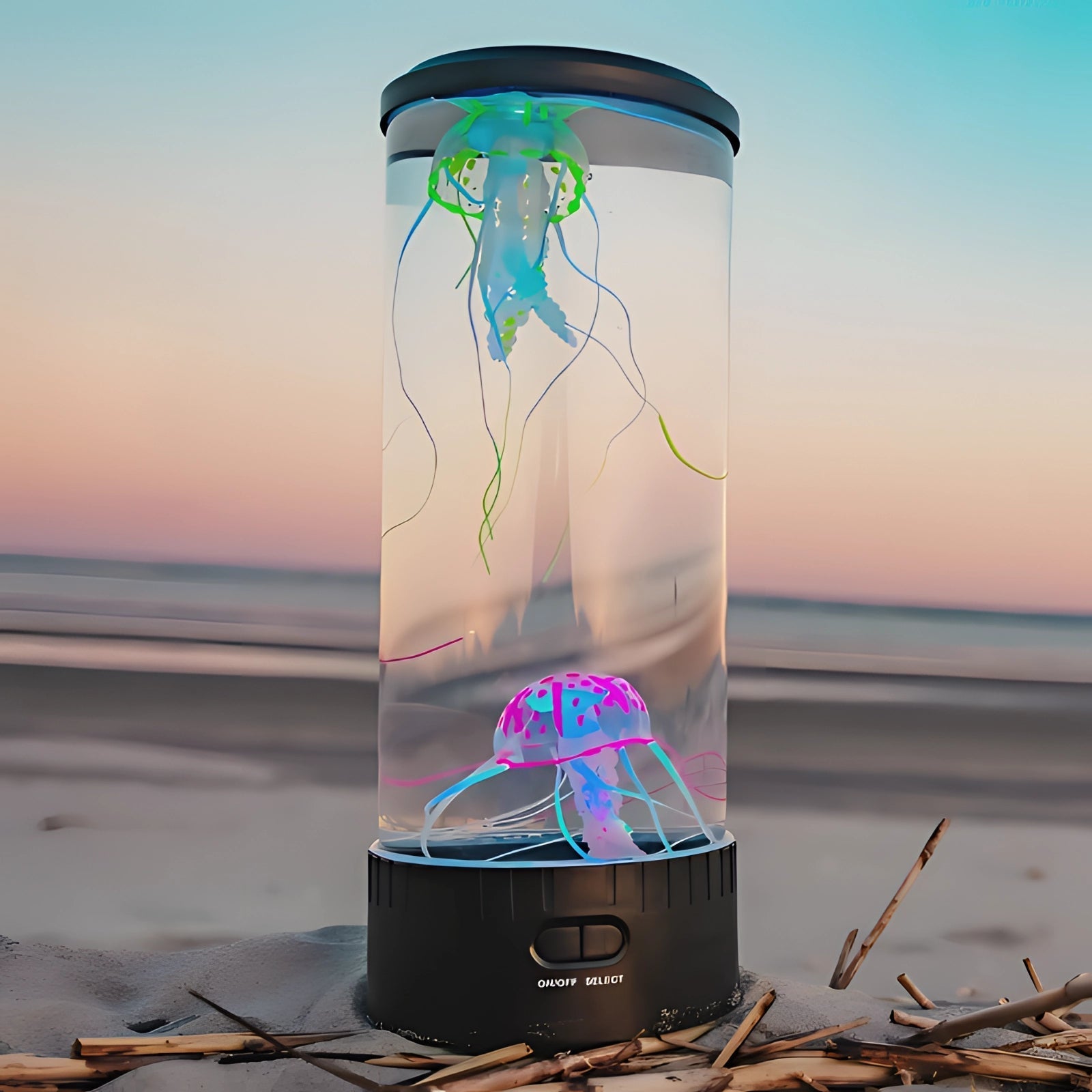 LED Jellyfish Lamp - USB Aquarium Night Light & Mood Lighting