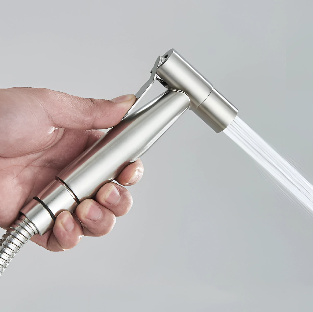 Modern Stainless Steel Handheld Bidet Sprayer - Easy Install Kit