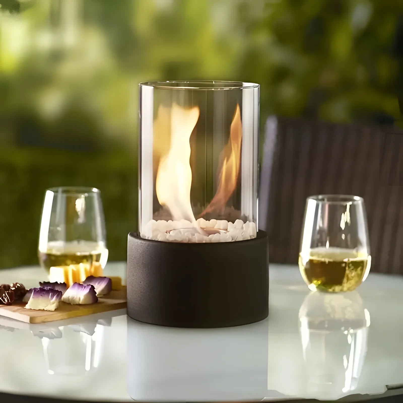 Portable Glass Bioethanol Fireplace | Ventless Indoor-Outdoor Fire Pit