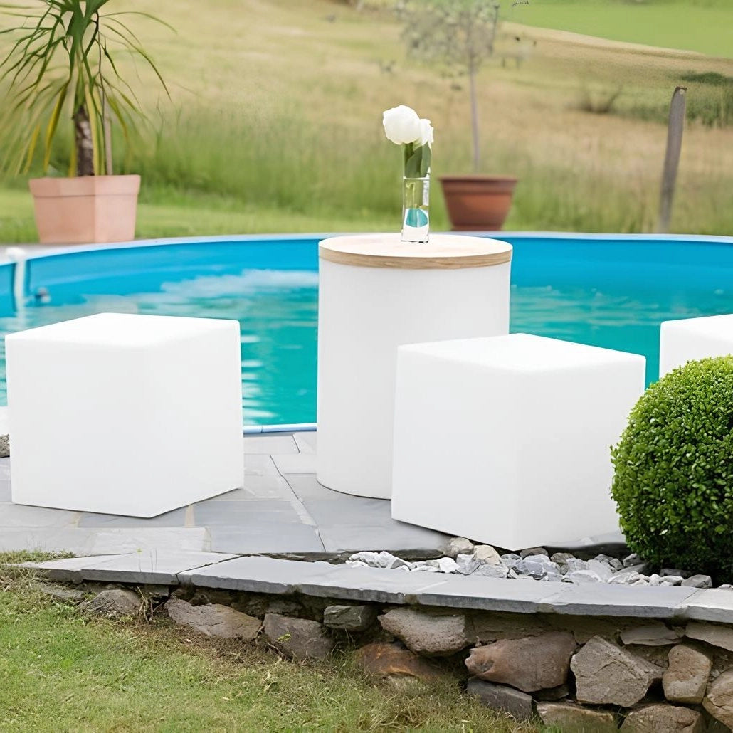 Rechargeable Waterproof LED Cube Lights - Modern Outdoor Lighting