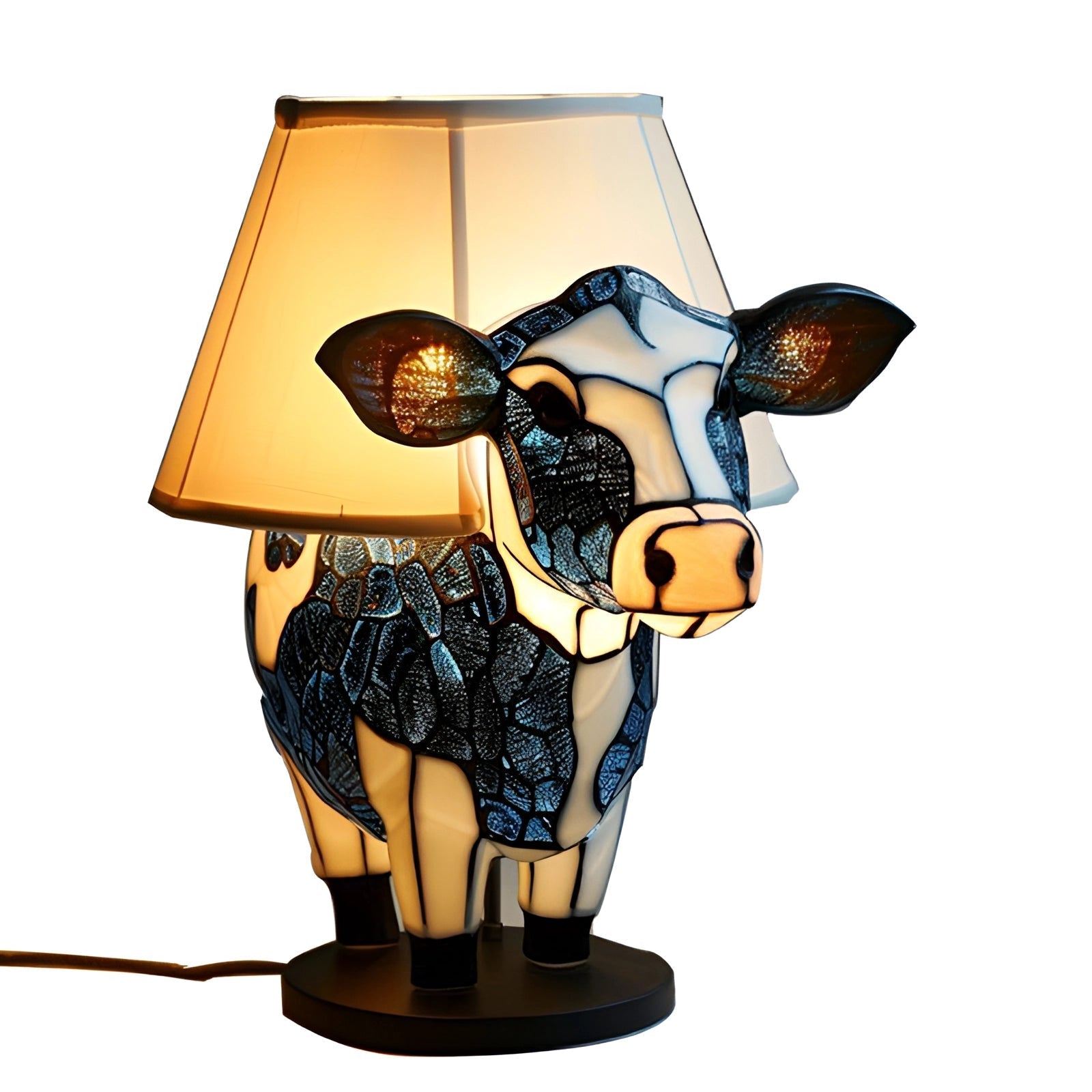 Tiffany-Stijl Koe Tafel Lamp - Dierenthema Grappige Verlichting