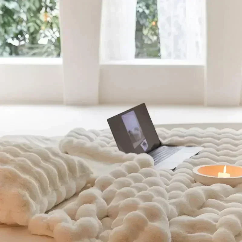 LuxFluff | Fluffy Faux Fur Blanket | Portable and Comfortable | Ultimate Warmth