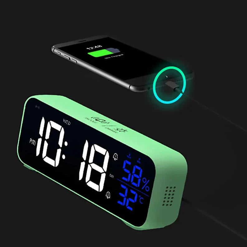 VibeClock – Horloge de bureau musicale avec fonction d'alarme