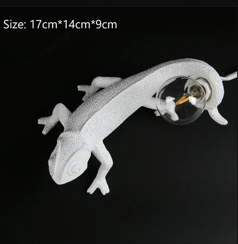 Nordic White Lizard Chameleon Lamp Night Light