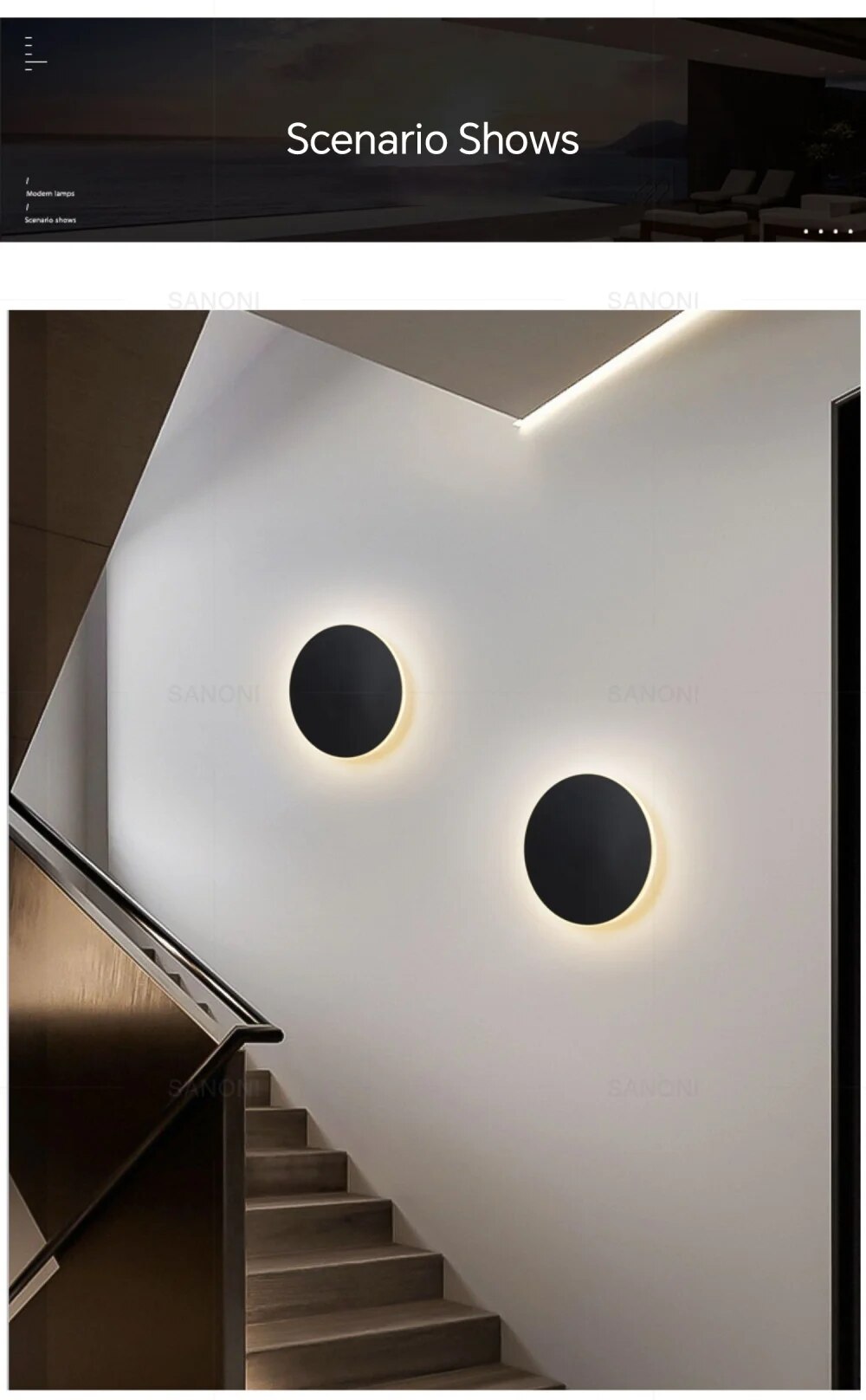 Sleeksphere - Lámpara de pared LED redonda