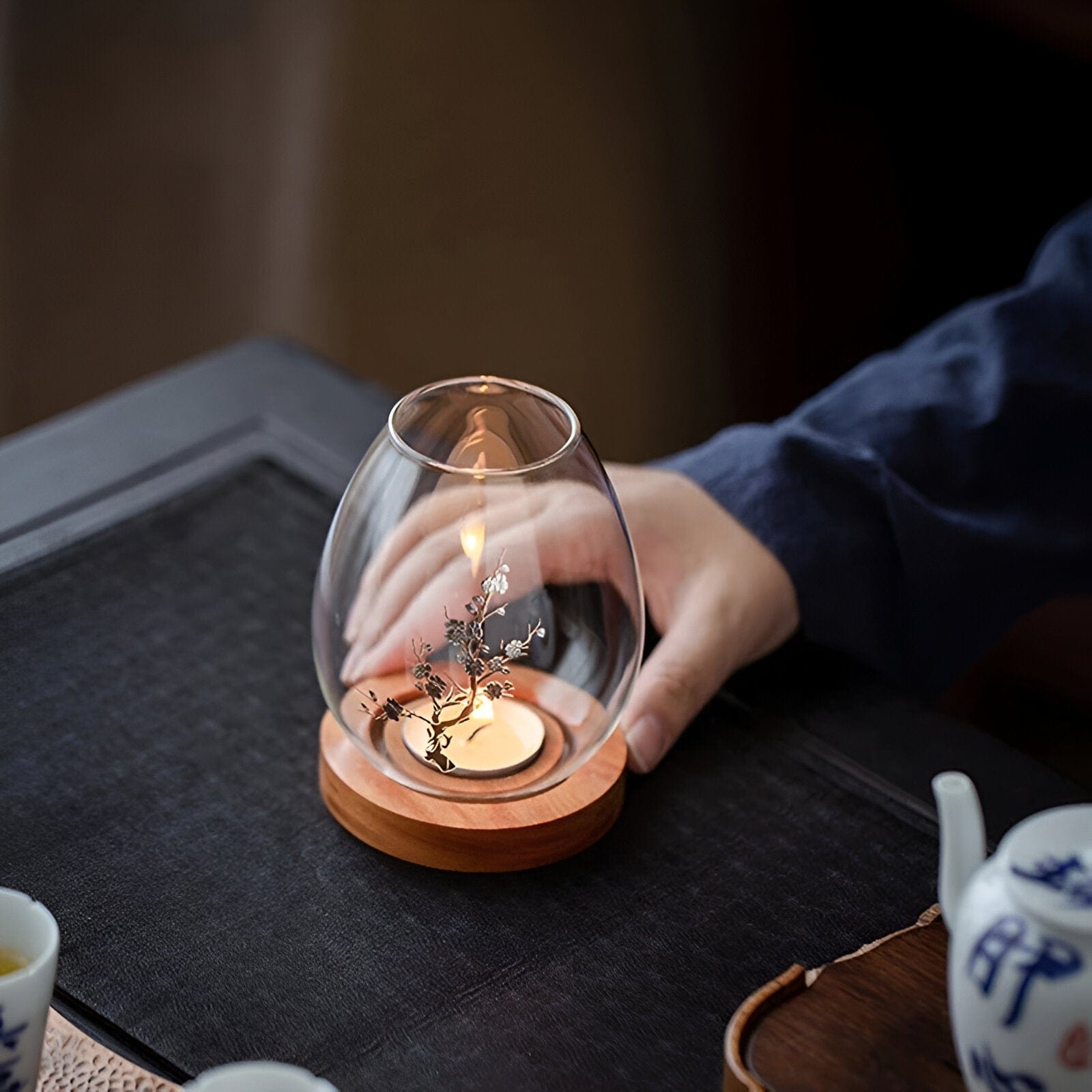 Wooden Windproof Candle Cover