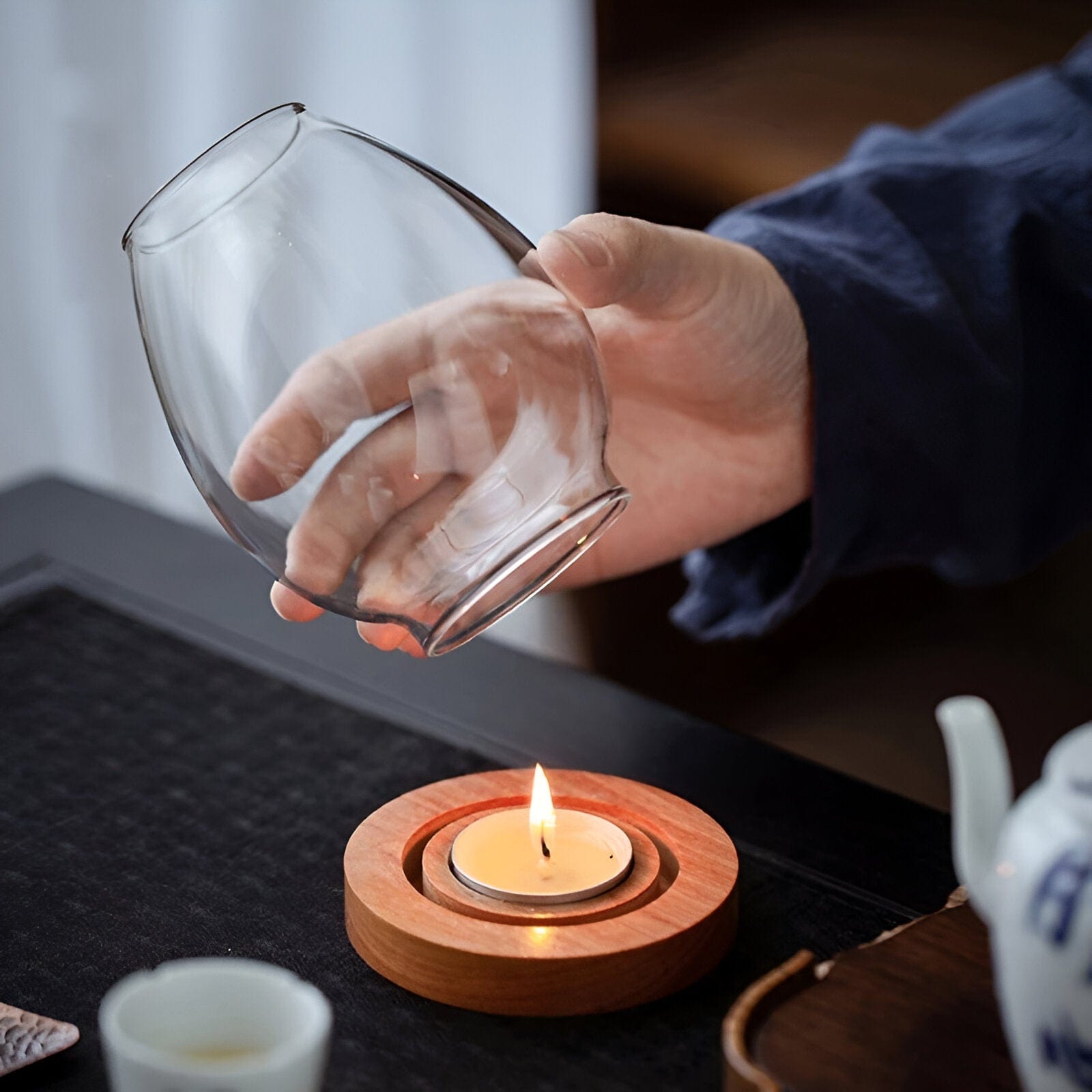 Wooden Windproof Candle Cover