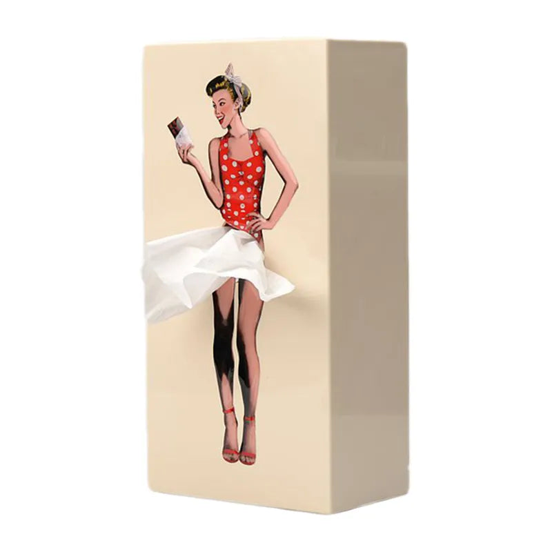 Pin Up Girl Tissue Box