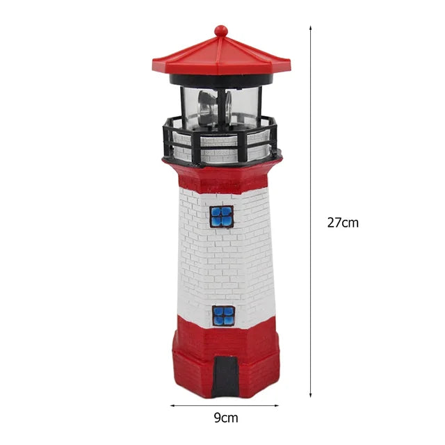 מנורת LED סולארית של מגדלור OceanGlow – תאורת סולארית ימית למקומות חיצוניים