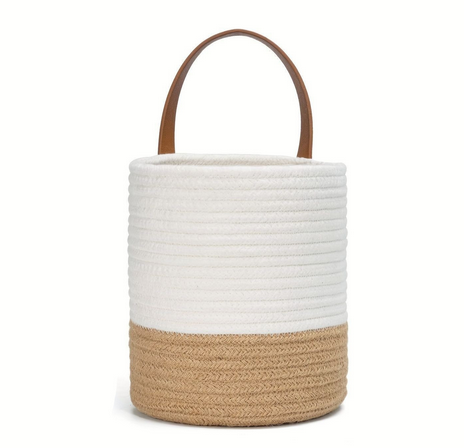 Woven Cotton Rope Hanging Basket | 2pc Set