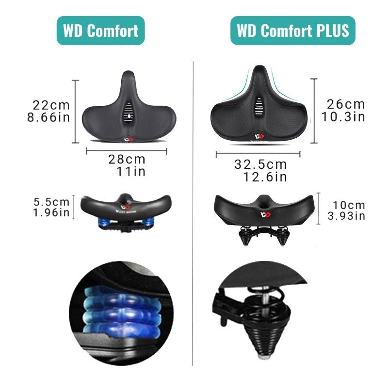 FACILE DA USARE | Comodo seggiolino per bicicletta | Design ergonomico | Extra largo e traspirante