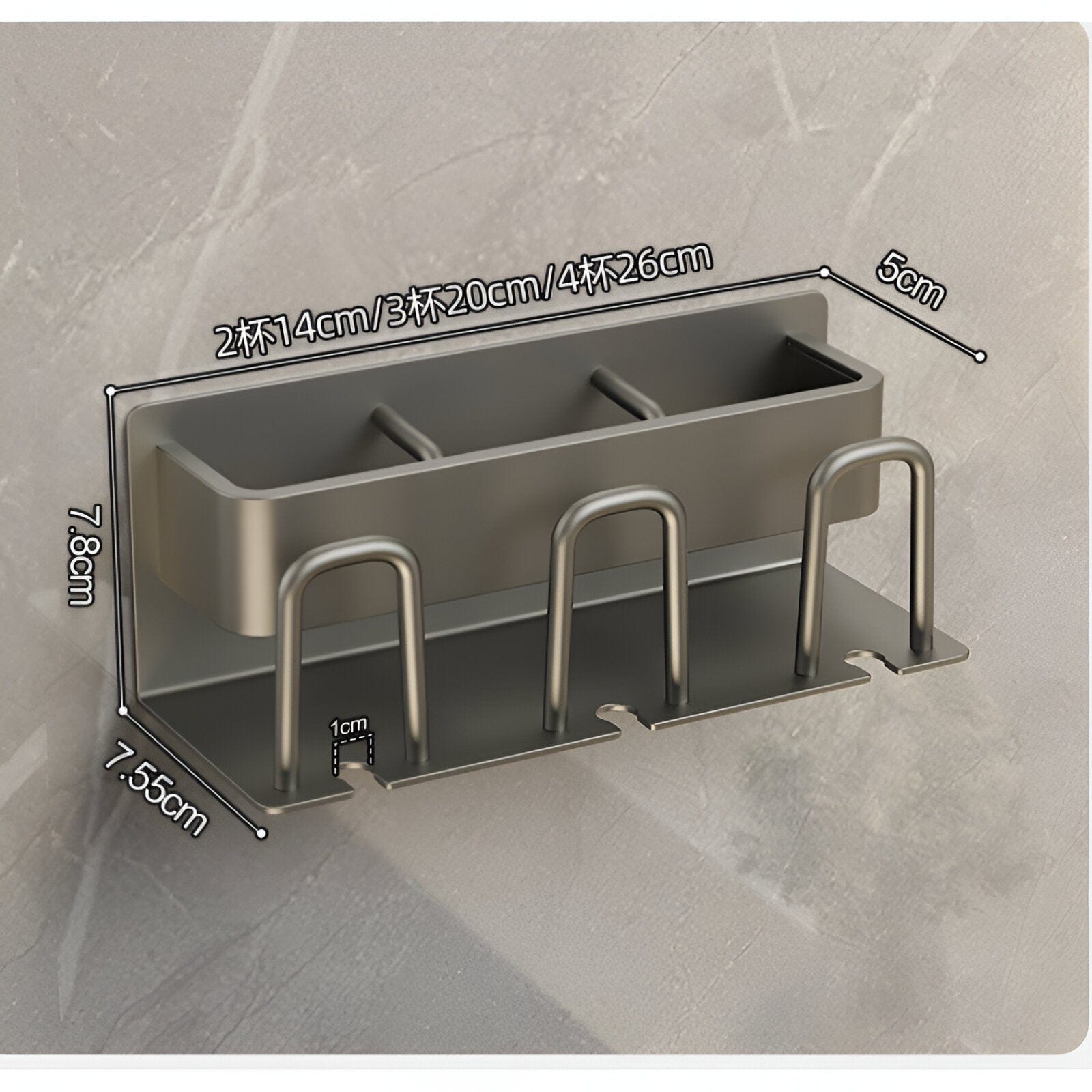 Wandmontierter Zahnbürstenhalter Rack