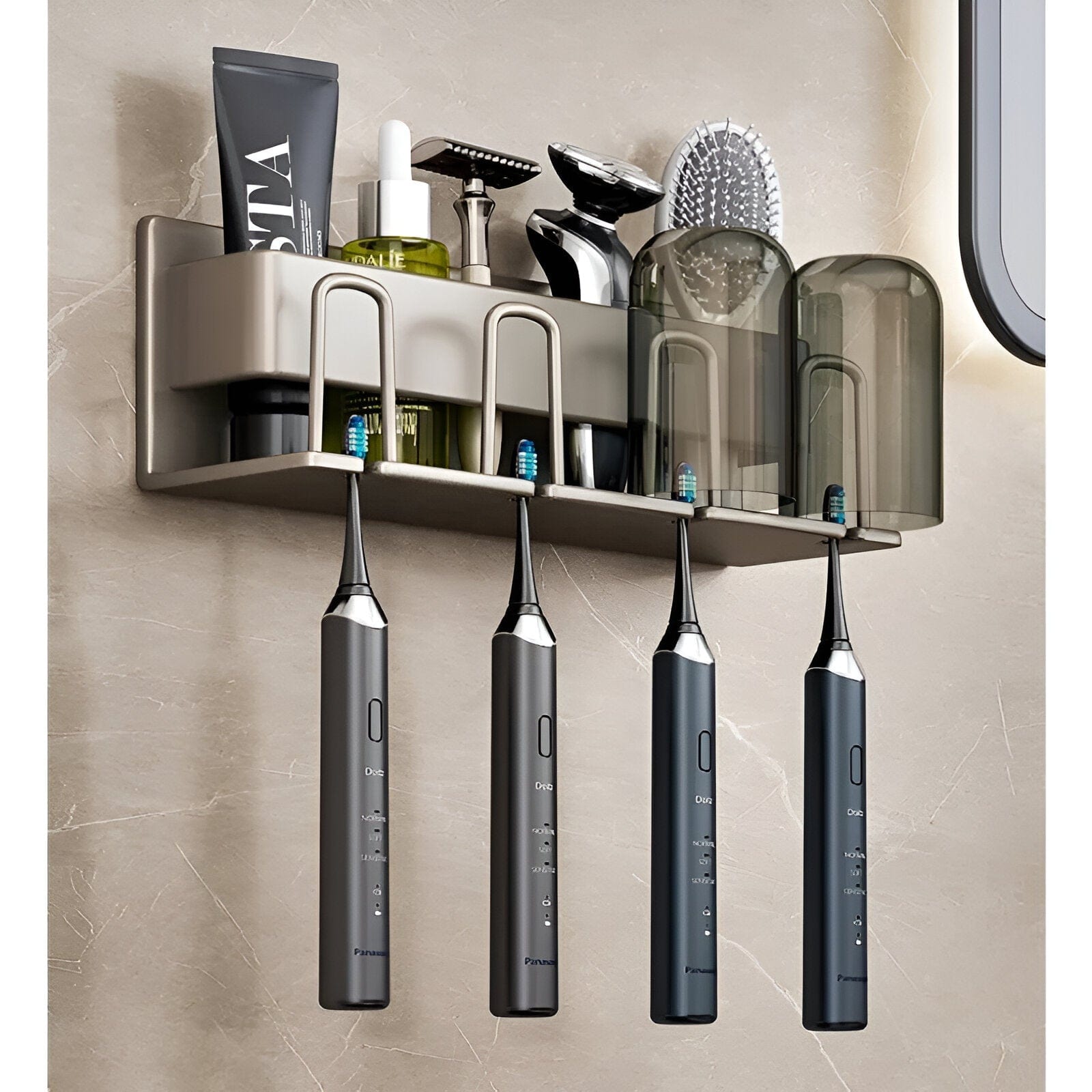 Wall Mounted Toothbrush Holder Rack