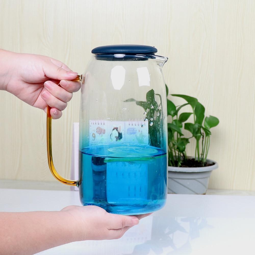 Blue Ombre Glass Pitcher Set