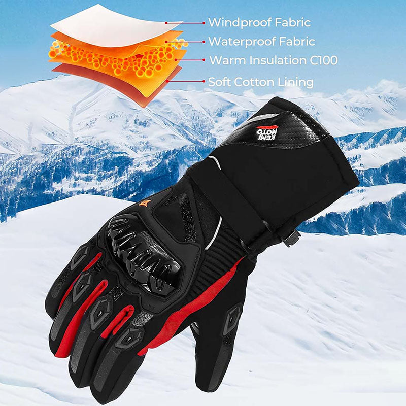 Waterproof Winter Motorcycle Gloves | CE & 2KP Approved