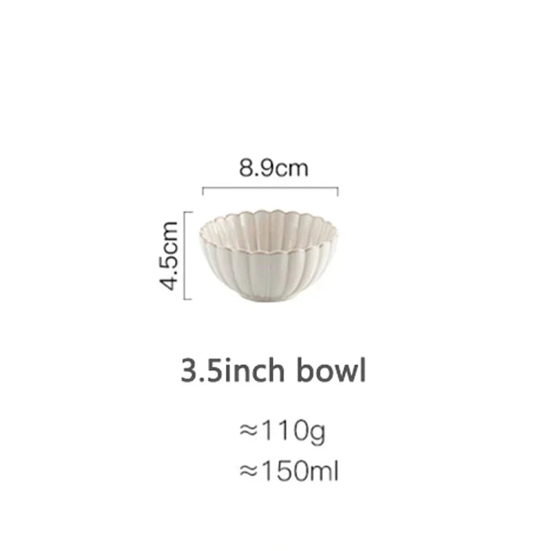 White Scalloped Ceramic Tableware Plates & Bowls - 6 Sizes & Sets