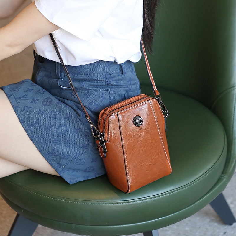 Retro Crossbody Leather Bag™ | Stilig skulderveske