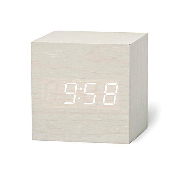 Reloj despertador LED digital de madera personalizado: elegante accesorio de decoración para el hogar con alimentación por USB/batería