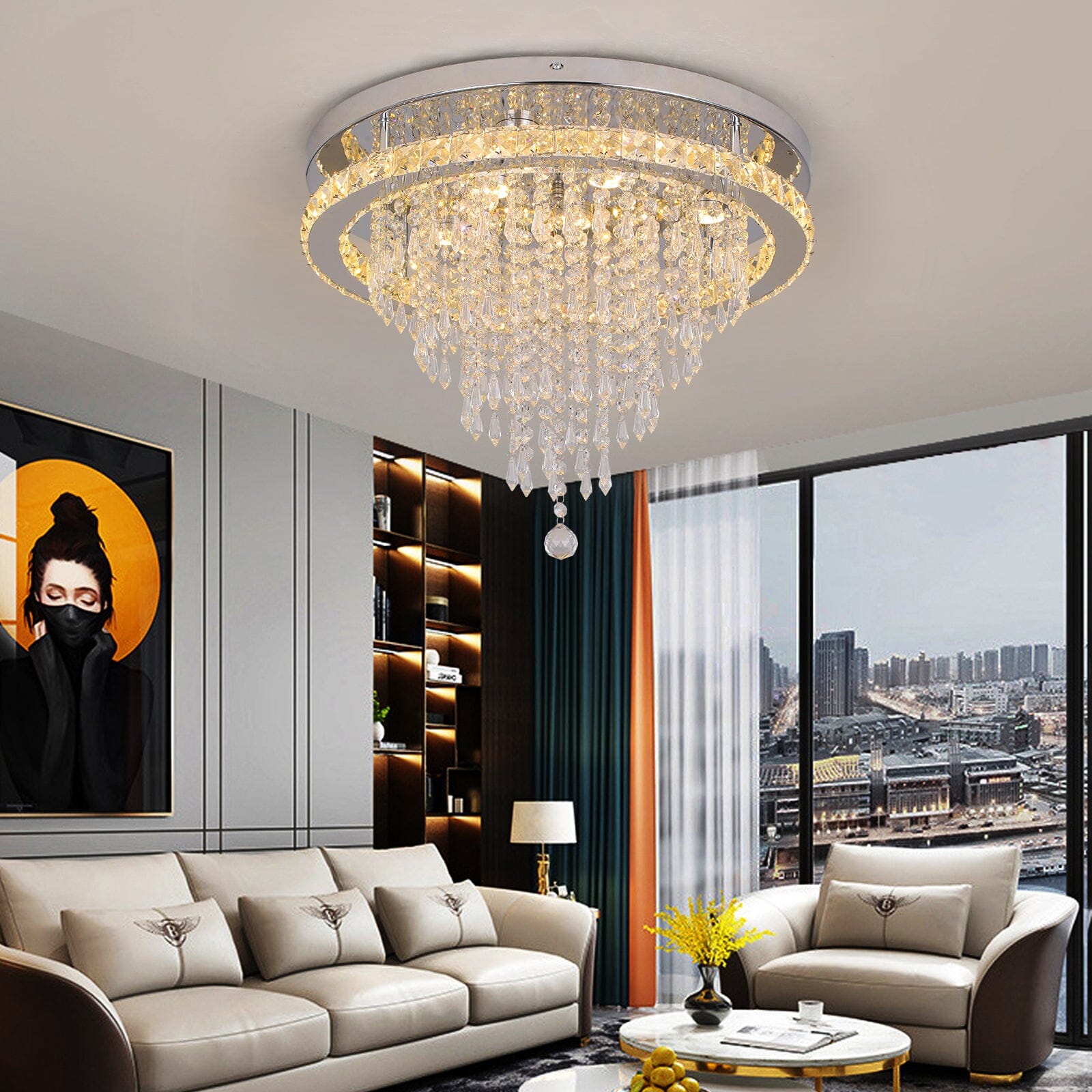 Ava Crystal LED Chandelier