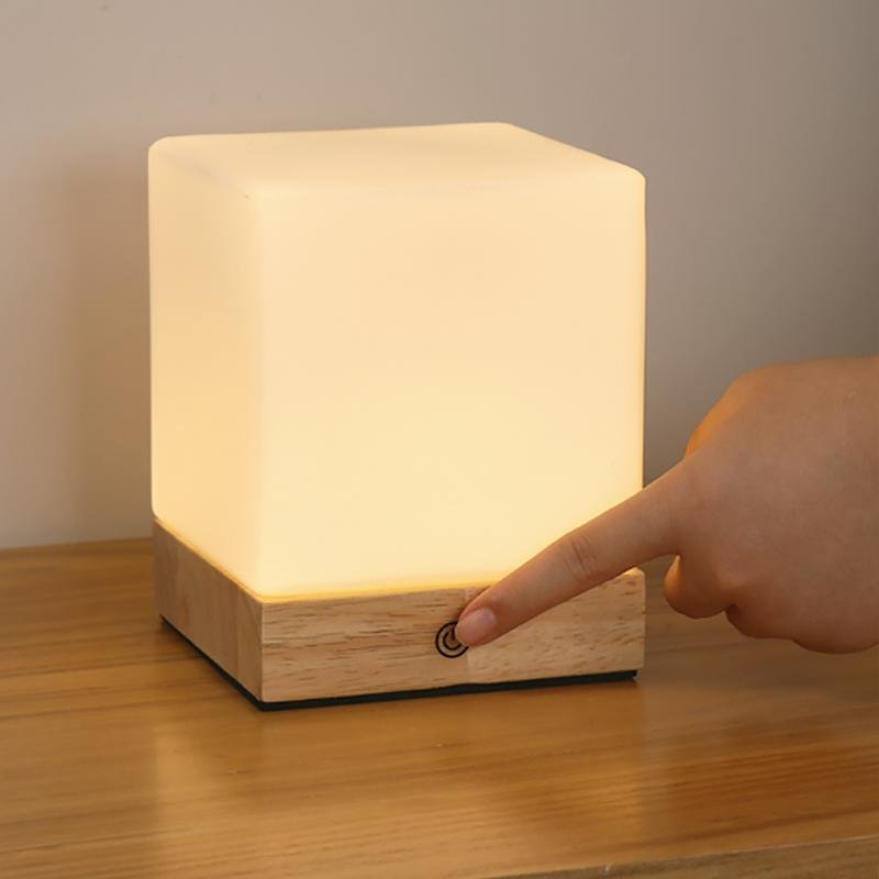 GloedCube - Lampada da tavolo a LED senza fili, alimentata a batteria per illuminazione da scrivania nordica