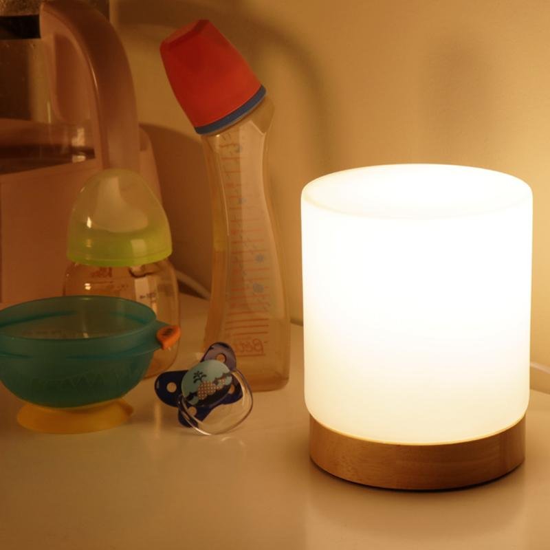 LumiGlow - Mini Glass Table Lamp with Touch-Open Function for 360° Lighting