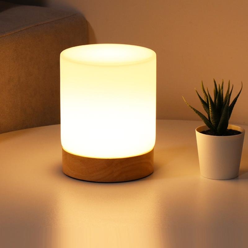 LumiGlow - Mini Glass Table Lamp with Touch-Open Function for 360° Lighting