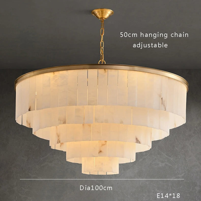 Golden Horizon Marble Chandeliers