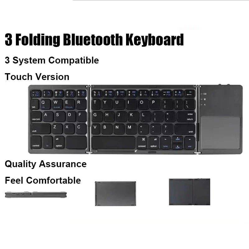 Faltbare Bluetooth-Tastatur mit Touchpad