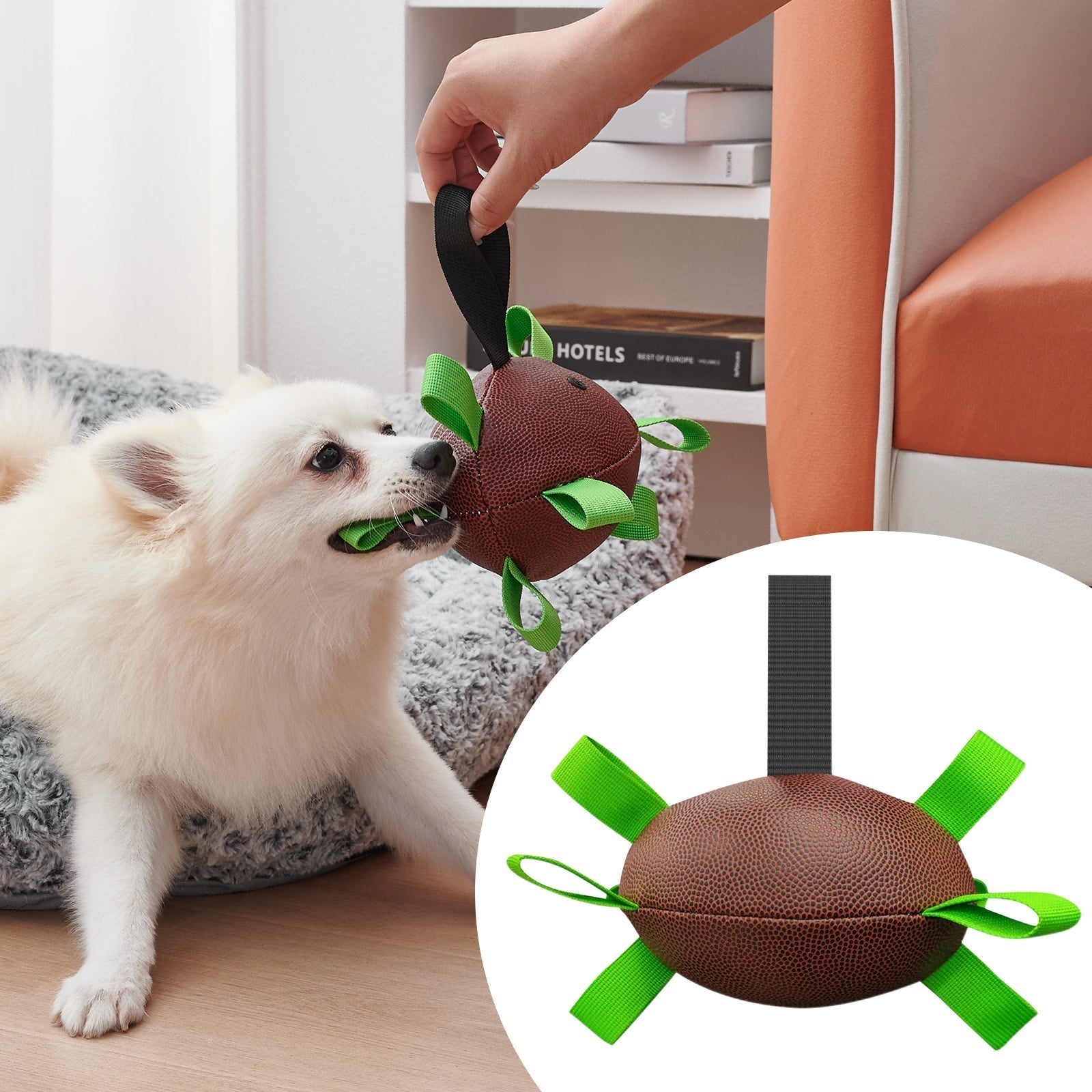 Rugby Chew Ball: Durable Football Toy for Dogs