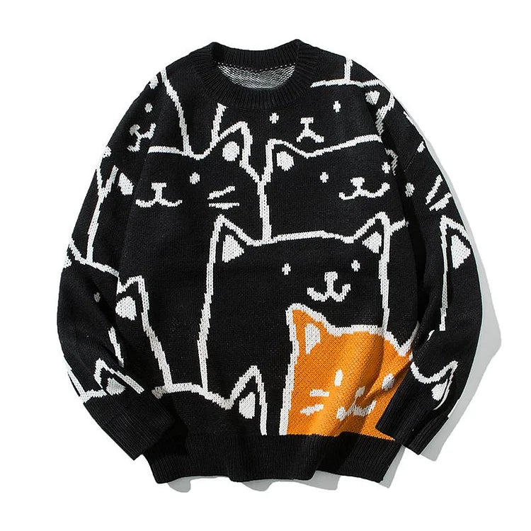 Modischer Katzenpullover