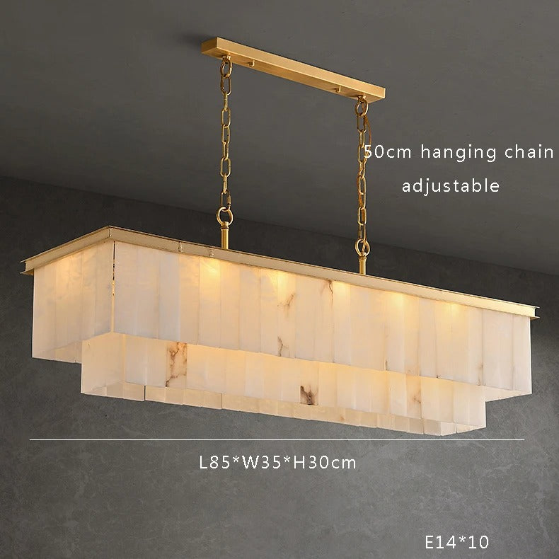 Golden Horizon Marble Chandeliers