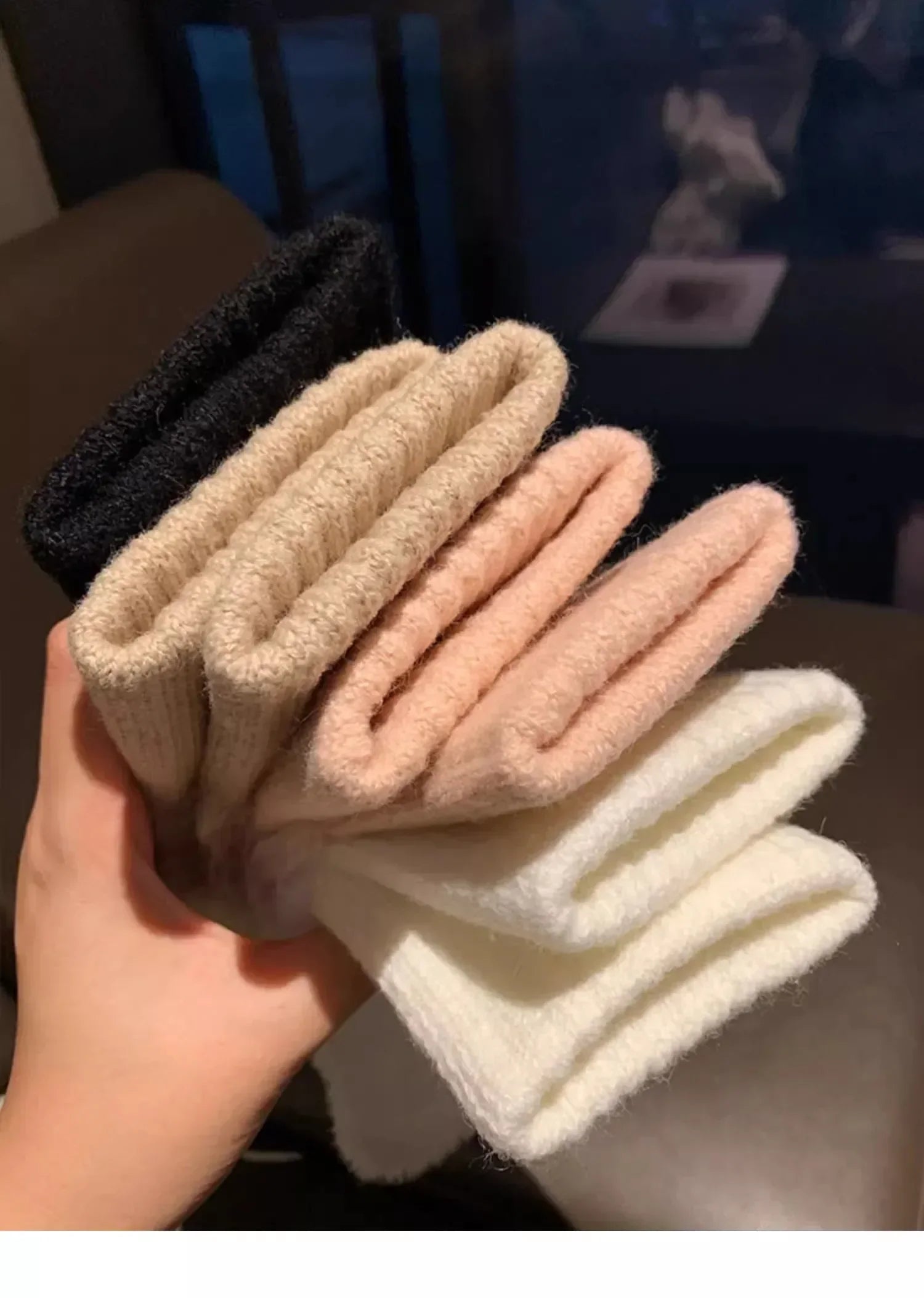 Guantes suaves de invierno con medio dedo