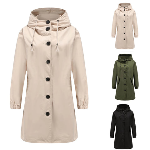 Manteau élégant | Trench long/veste à la mode pour femmes, changement de saison 2024