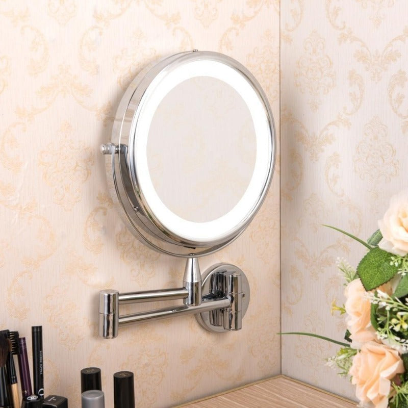 Miroir de maquillage et de salle de bain LED réglable