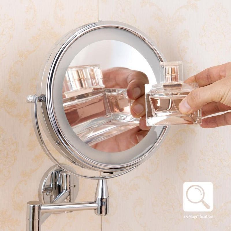 Miroir de maquillage et de salle de bain LED réglable