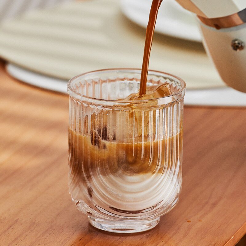 American Ice Latte Glass Coffee Cup