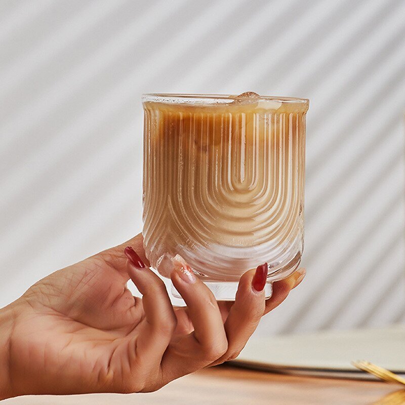 American Ice Latte Glass Coffee Cup