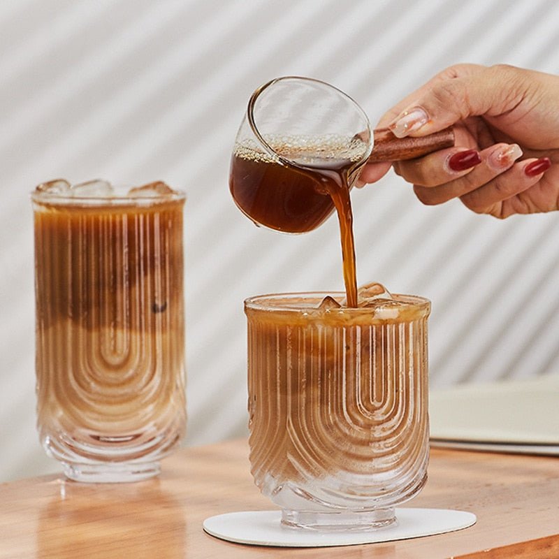 American Ice Latte Glass Coffee Cup