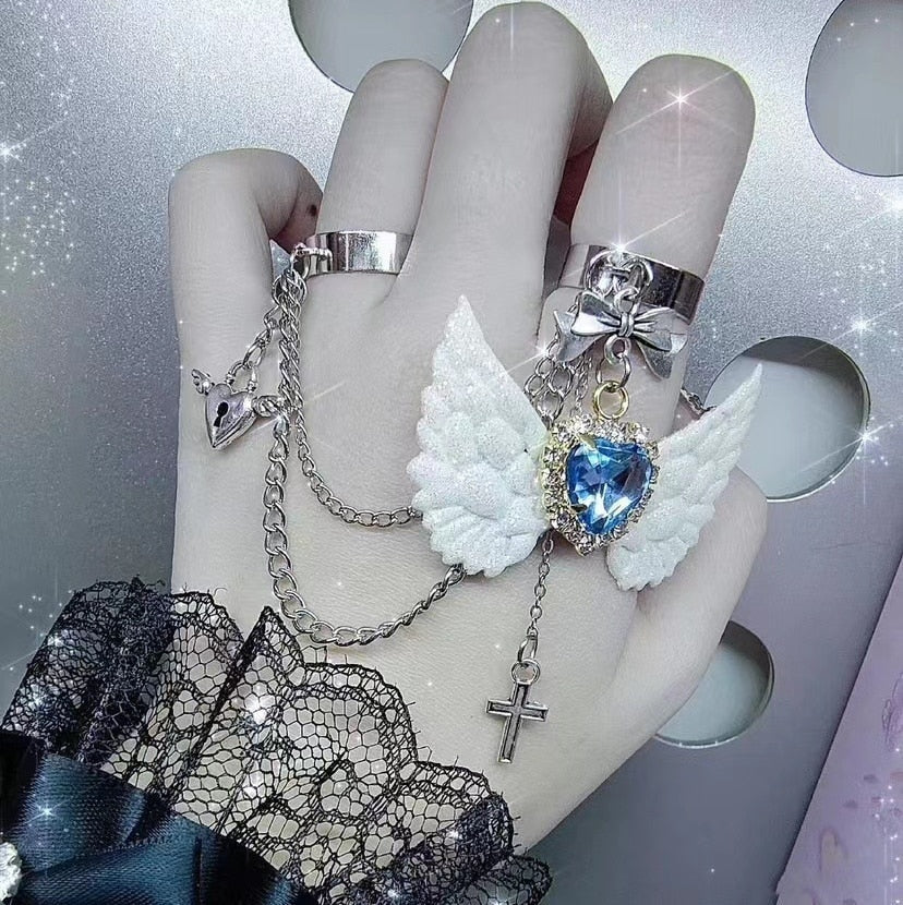 Angelic Goth Ring Set