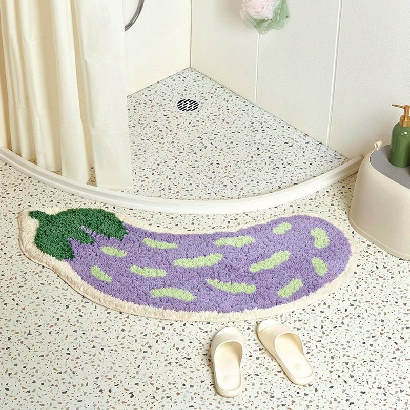 Arc-Shaped Non Slip Fruity Bathroom Mats