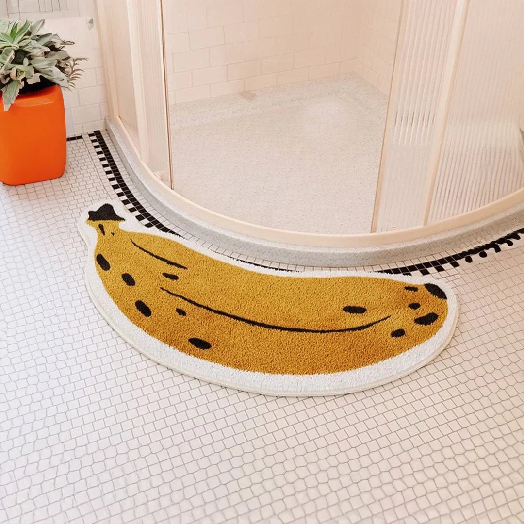 Tapis de salle de bain fruités antidérapants en forme d'arc